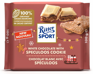 Tablette de chocolat spéculoos blanc 100g