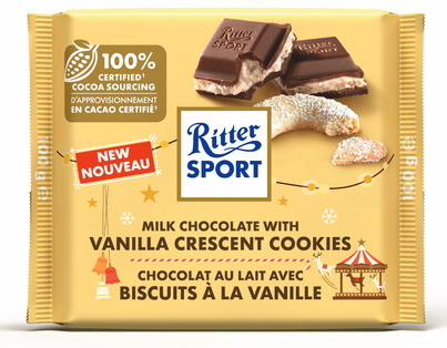 Tablette de chocolat croissants à la vanille 100g