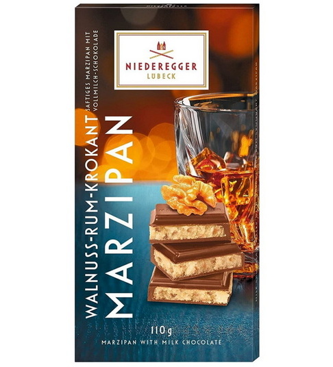 Tablette Marzipan croquant aux noix et au rhum 110g