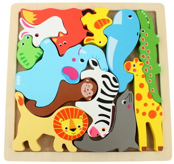 Casse-tête en bois animaux