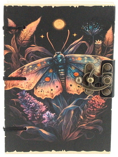 Journal blanc papillon