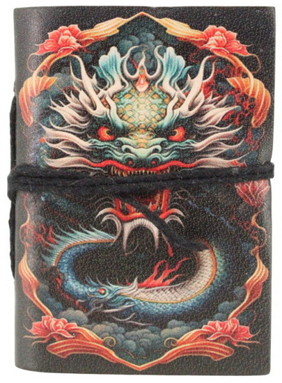 Mini journal blanc dragon