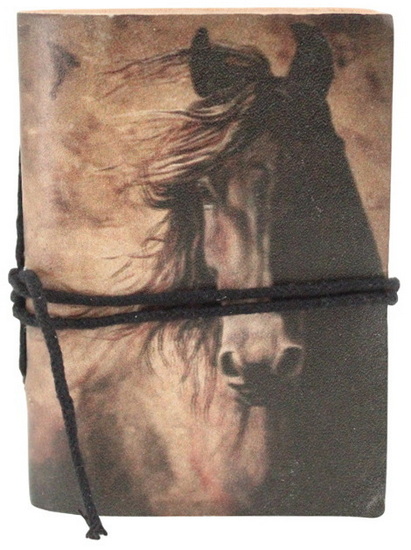 Mini journal blanc cheval