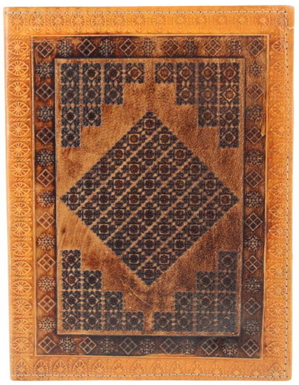 Journal blanc cuir mosaïque