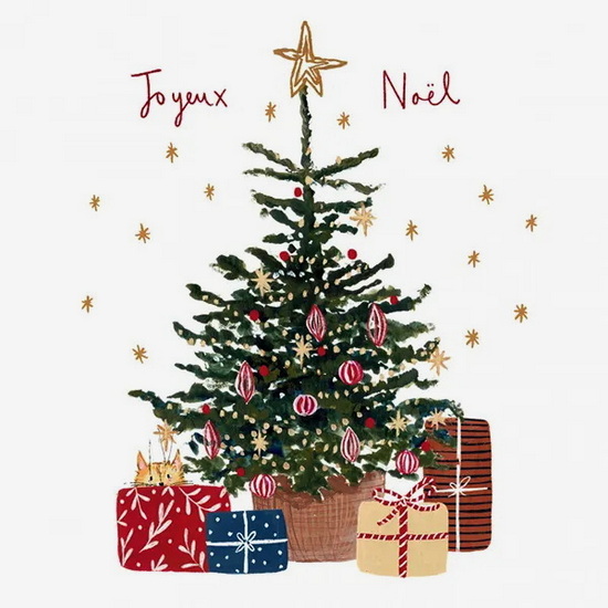 Sapin et cadeaux - Joyeux Noël