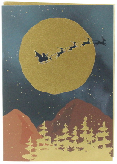 Père Noël et pleine lune