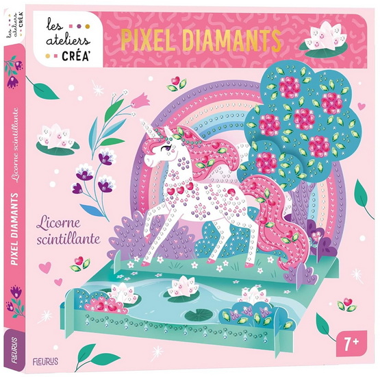 Licorne scintillante en pixel diamants Cof. - LÉA FABRE