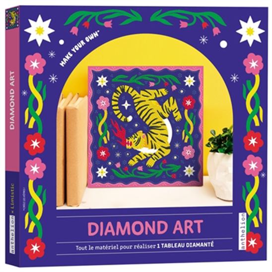 Diamond art : Tout le matériel pour réaliser un tableau diamanté Cof. - LIMISTIC