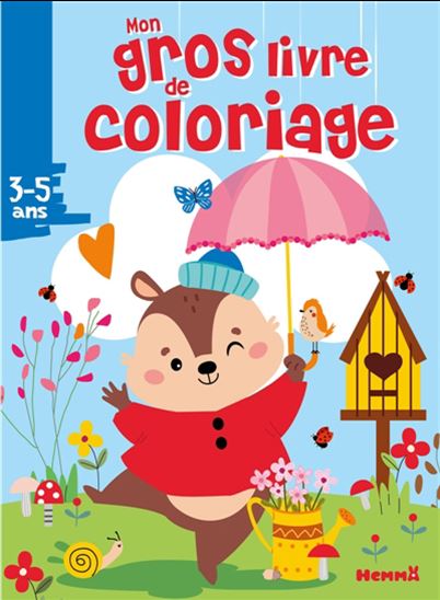 Mon gros livre de coloriage : écureuil ombrelle - COLLECTIF