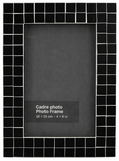 Cadre photo 4x6 à facettes miroir