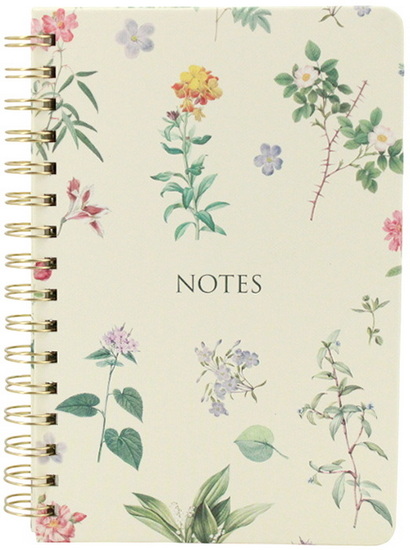 Cahier de notes spirale fleurs 160p