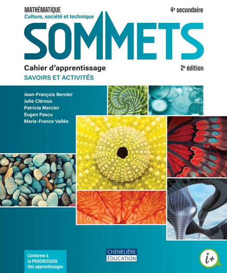 Sommets : Mathématique : Culture, société et technique - CST : 4e secondaire : Cahier d&#39;apprentissage - Version imprimée 2e éd. - COLLECTIF