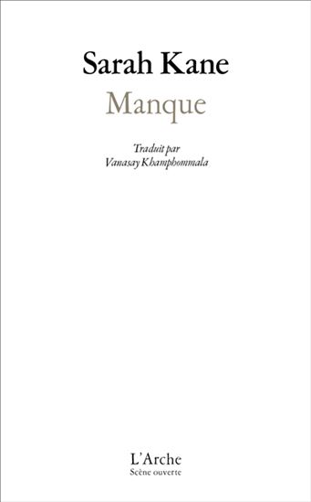 Manque N. éd. - SARAH KANE
