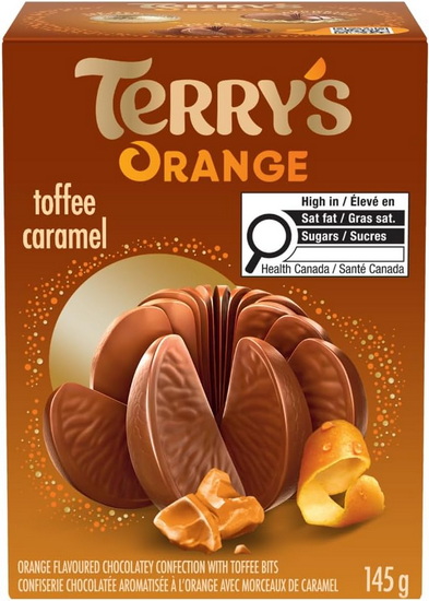 Chocolat orange et toffee Terry&#39;s 145g
