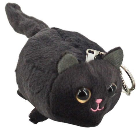 Breloque pour sac chat noir