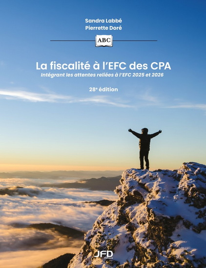 La Fiscalité à l’EFC des CPA 28e éd. - SANDRA LABBÉ - PIERRETTE DORÉ