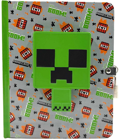 Minecraft: Creeper Squishy Lock & Key Diary - COLLECTIF