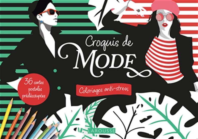 Croquis de mode : 36 cartes postales prédécoupées - COLLECTIF