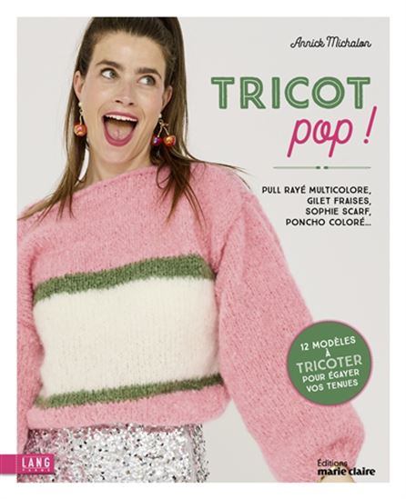 Tricot pop : pull rayé, cardigan chunky, sophie scarf, chaussettes colorées - ANNICK MICHALON