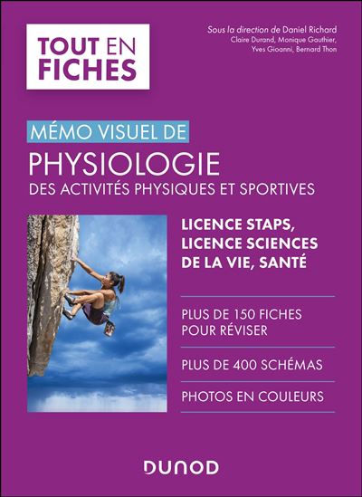 Mémo visuel : Physiologie des activités physiques et sportives : licence Staps, licence sciences de la vie, santé - Collectif