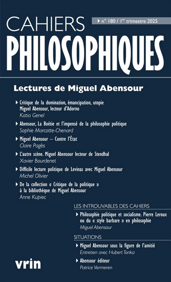 Lectures de Miguel Abensour - COLLECTIF