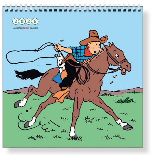 Calendrier 2026 Tintin 30x30cm