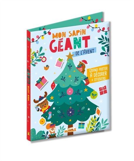 Mon sapin géant de l&#39;Avent : grand poster à décorer + stickers - CAROTTE ET COMPAGNIE