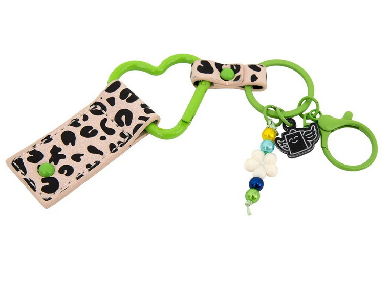 Porte-clé avec breloques léopard