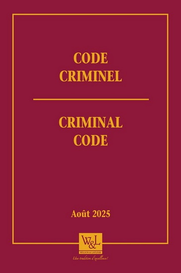 Code criminel/Criminal Code 2025 - SIMON REID
