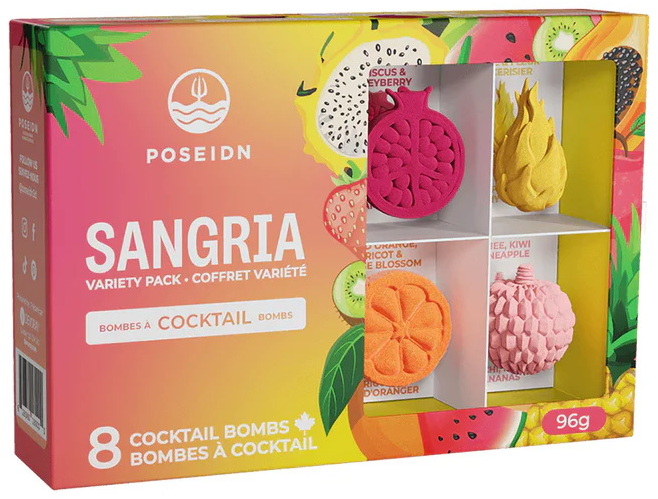 Coffret 8 bombes à cocktail sangria