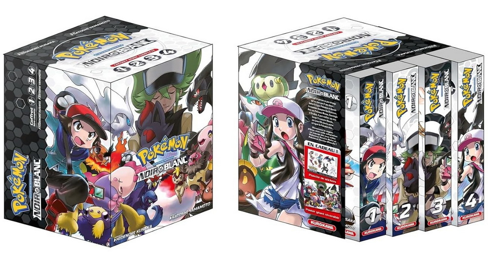 Coffret Pokémon, la grande aventure : Noir et Blanc double Cof. #01-02-03-04 - HIDENORI KUSAKA - SATOSHI YAMAMOTO
