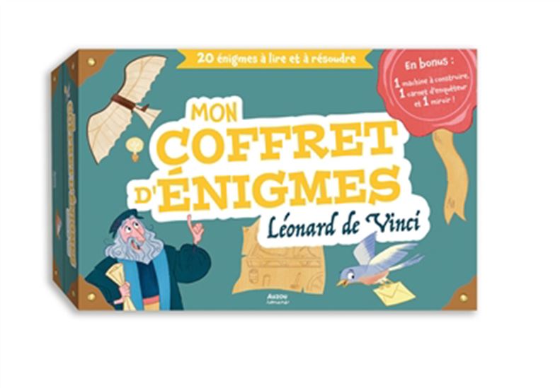 Mon coffret d&#39;énigmes Léonard de Vinci : 20 énigmes à lire et à résoudre - MAXIME GILLIO - ELÉNA DUPRESSOIR