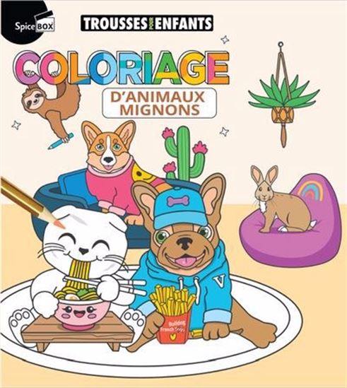 Coloriage d&#39;animaux mignons - COLLECTIF