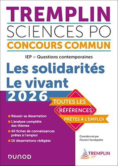 Tremplin Concours IEP Questions contemporaines 2026 - COLLECTIF