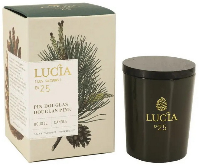 Ens. de 3 bougies votive pin douglas