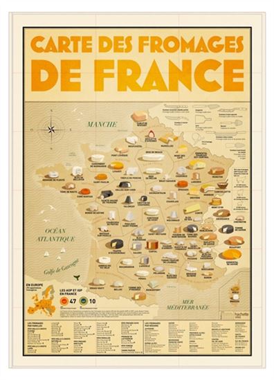 Carte des fromages de France - MATHIEU PERSAN