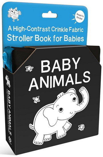 Baby Animals: A High-Contrast Crinkle Fabric Stroller Book for Babies - COLLECTIF