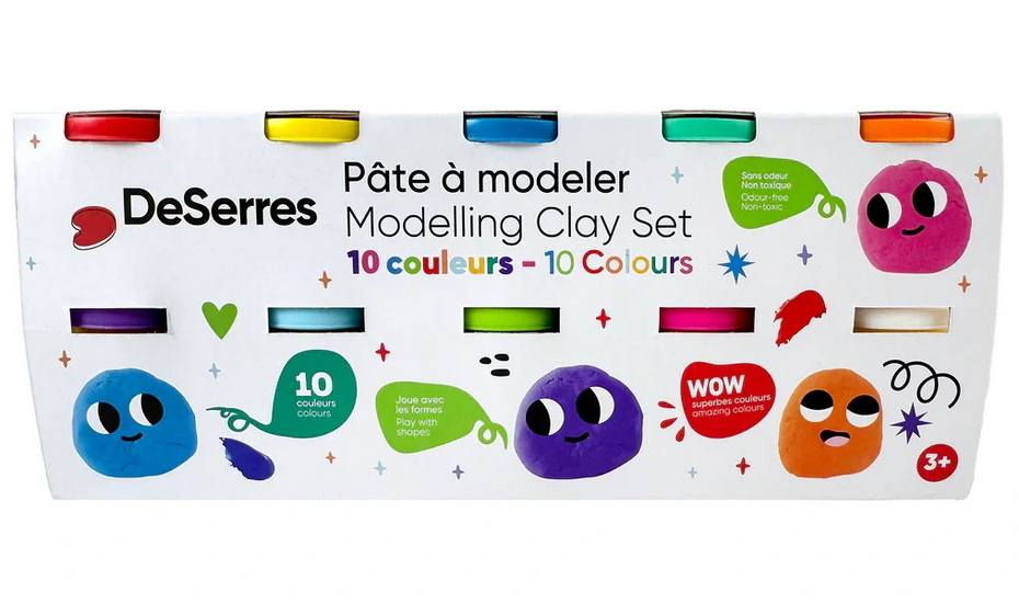 Ens. 10 pâtes à modeler