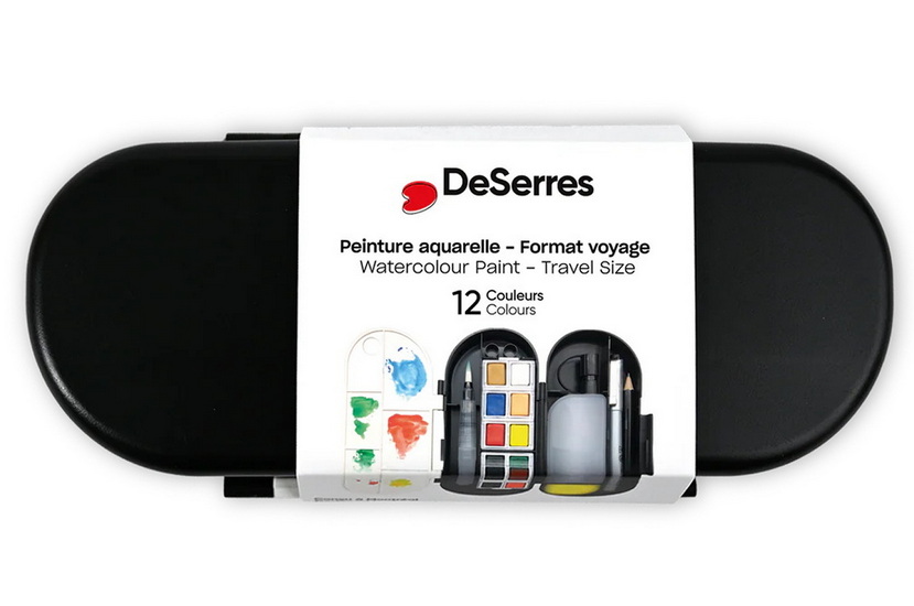 Ens. aquarelle de voyage - 17 pcs