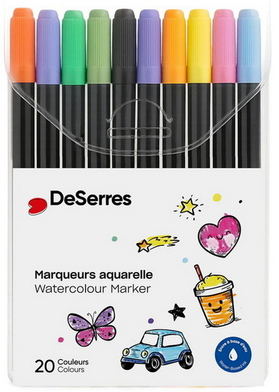 Ens. 20 marqueurs aquarelle