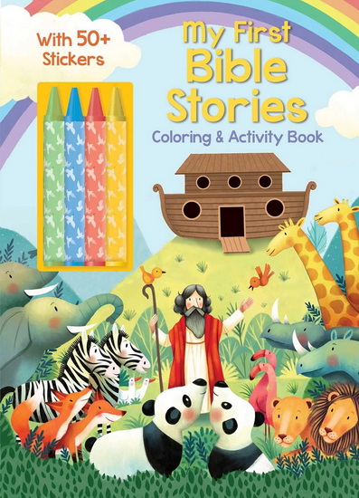 My First Bible Stories Coloring & Activity Book with 4 Crayons and 50+ Stickers - COLLECTIF