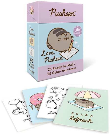 Love, Pusheen: 50 Collectible Postcards (25 Ready-to-Mail + 25 Color-Your-Own!) - CLAIRE BELTON
