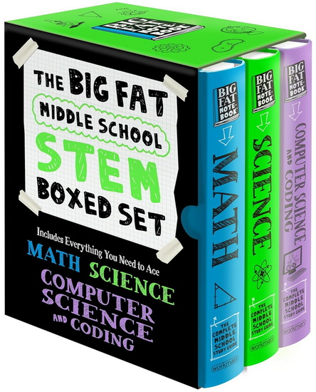 The Big Fat Middle School STEM 3-Book Boxed Set: Includes Everything You Need to Ace Math, Science, and Computer Science and Coding - COLLECTIF