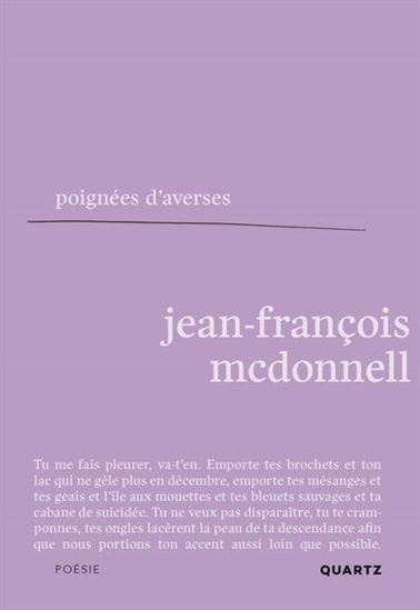 Poignées d&#39;averses - JEAN-FRANÇOIS MCDONNELL