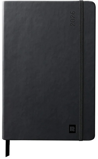 Agenda Rhodia 2026 vertical large noir 1s/2p