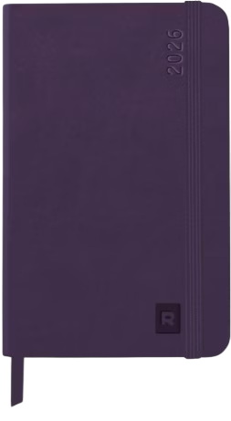 Agenda Rhodia 2026 horizontal aubergine 1s/2p