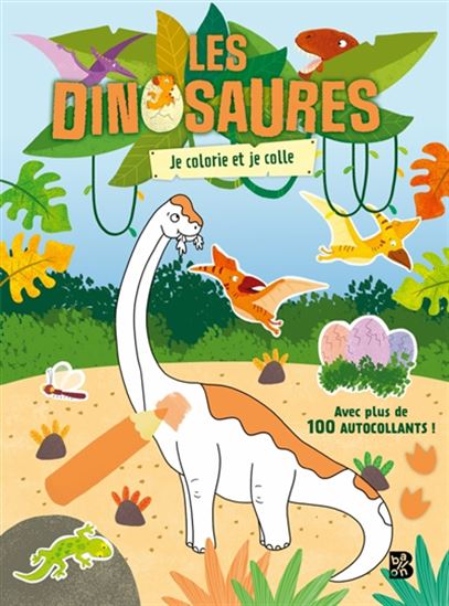 Les Dinosaures : je colorie et je colle - COLLECTIF