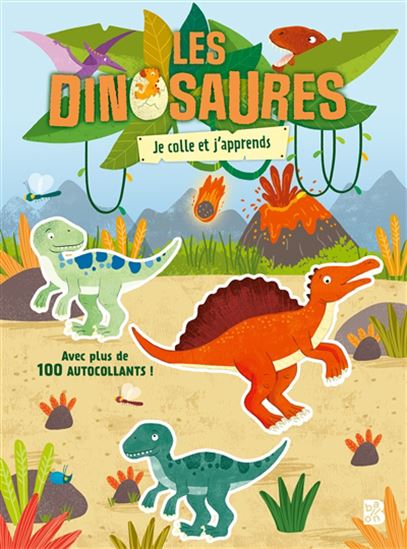 Les Dinosaures : je colle et j&#39;apprends - ANGELIKA SCUDAMORE