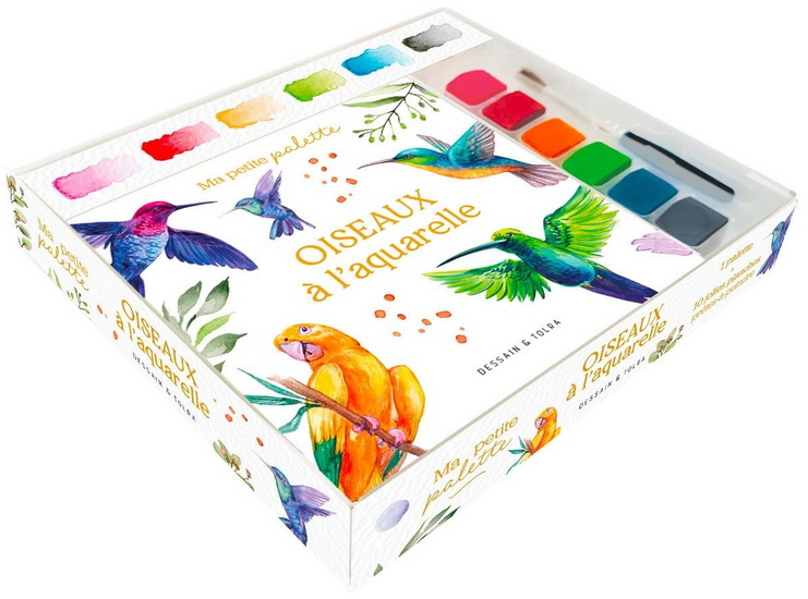 Ma p'tite palette : oiseaux à l'aquarelle Cof. - COLLECTIF