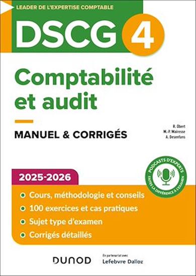DSCG 4 - Comptabilité et audit - Manuel 2025-2026 - ARNAUD DESENFANS - MARIE-PIER MAIRESSE
